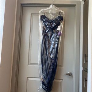 Formal high slit dress!! Still in bag! It is navy!